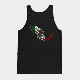 Mexico Outline Maze & Labyrinth Tank Top
